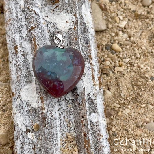 Colgante de plata Heliotroop