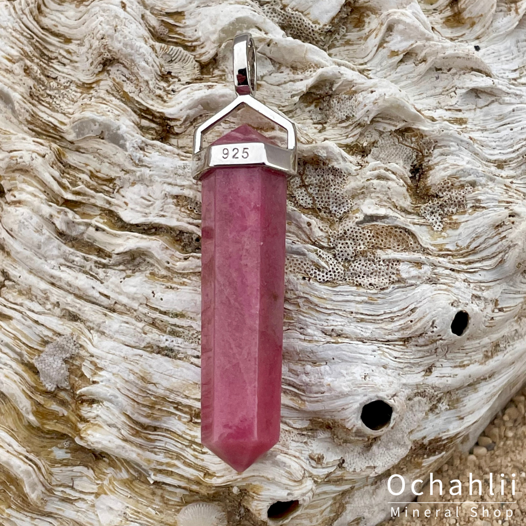 Rhodoniet zilveren hanger