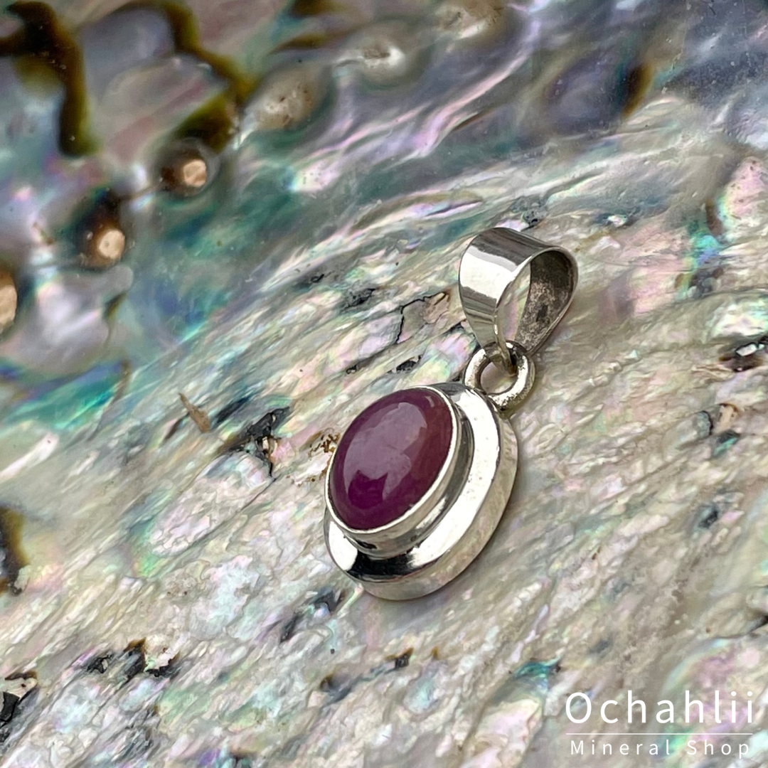 Pendentif en argent rubis