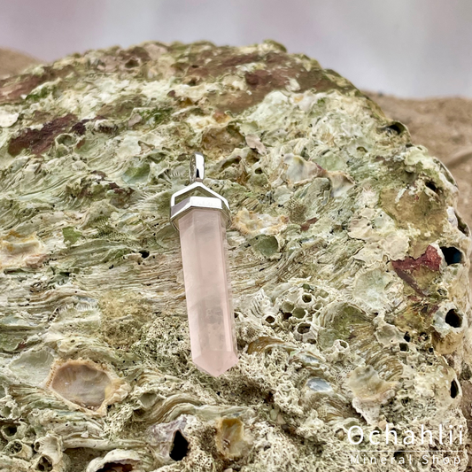 Colgante de plata de rodocrosita