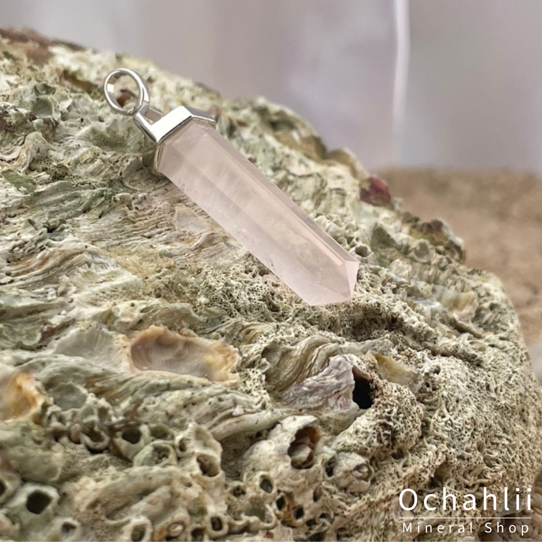 Colgante de plata de rodocrosita