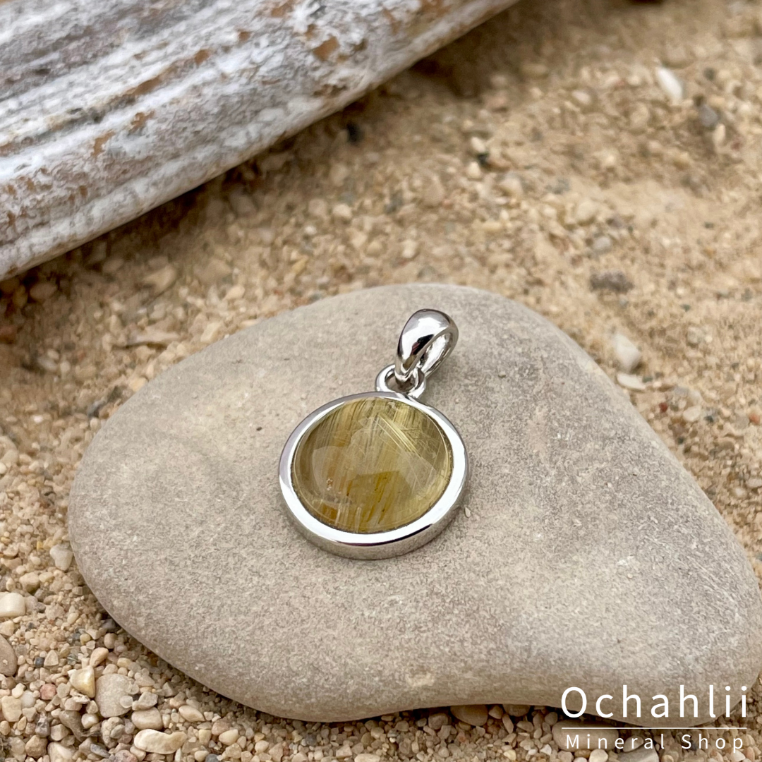 Rutielkwarts zilveren hanger