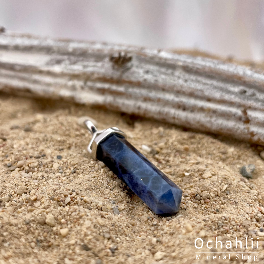 Pendentif en argent sodalite