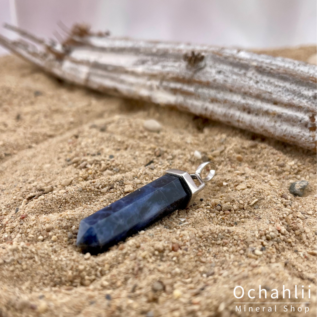 Pendentif en argent sodalite