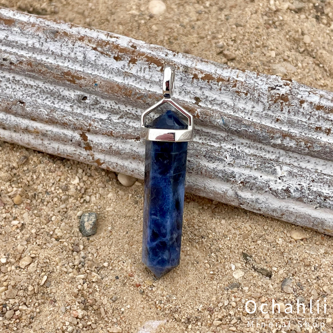 Pendentif en argent sodalite